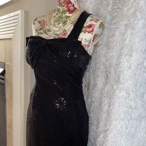 Emerald Sundae One shoulder Sequin black dress L